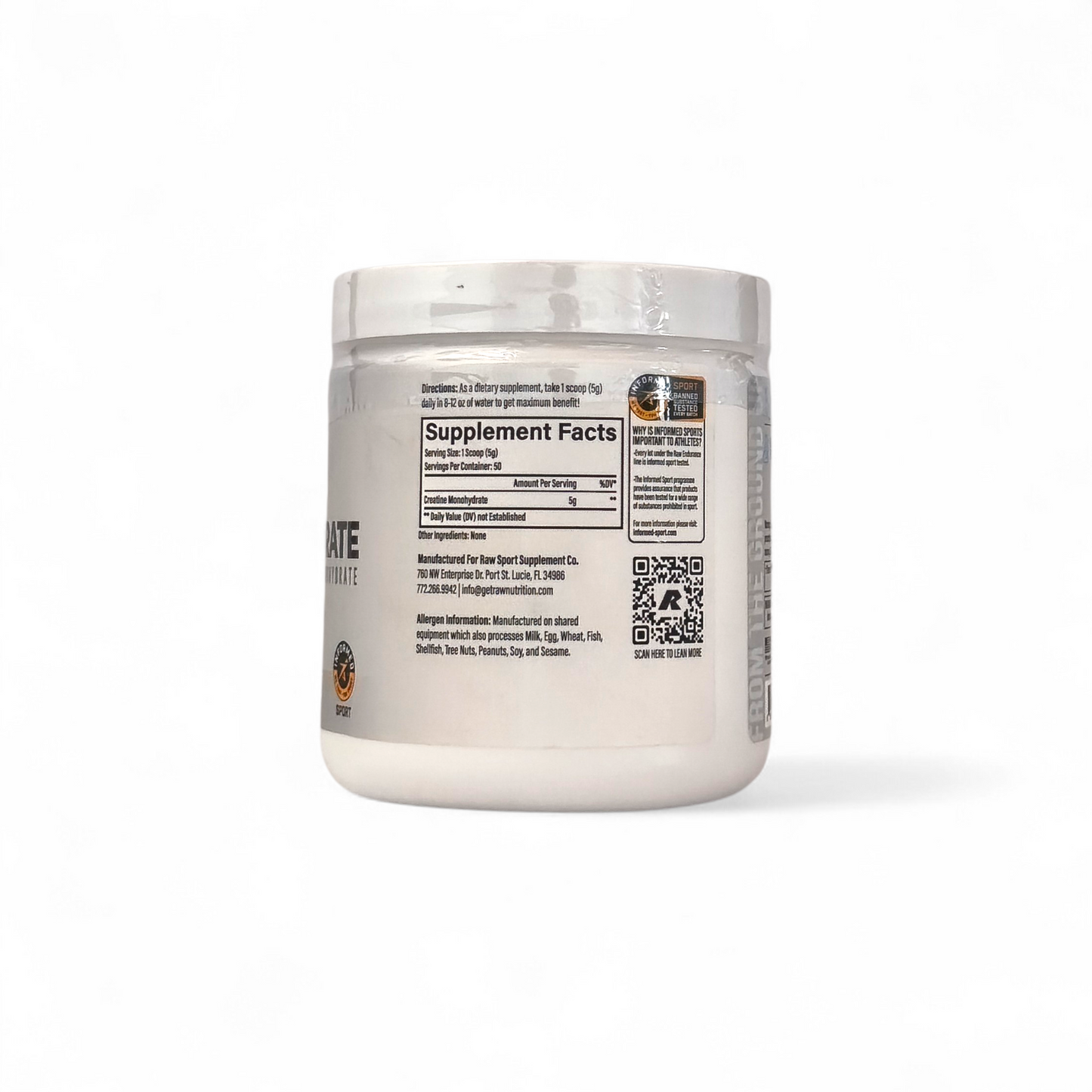 RAW Nutrition Creatine Monohydrate (50 Serv)